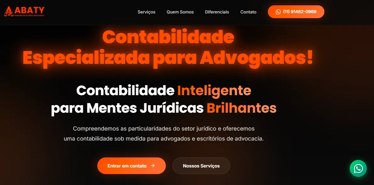 Screenshot do site Abaty